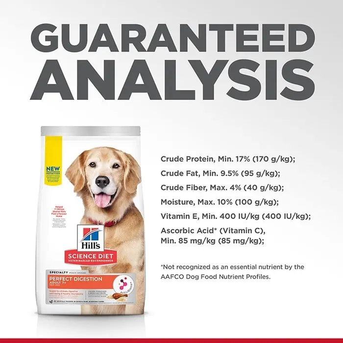 Hills Science Diet Hill's Science Diet Perf Digestion Senior Dog Food 7+ 5.44kg 9 Hills Science Diet Hill's Science Diet Perf Digestion Senior Dog Food 7+ 5.44kg - Image 7