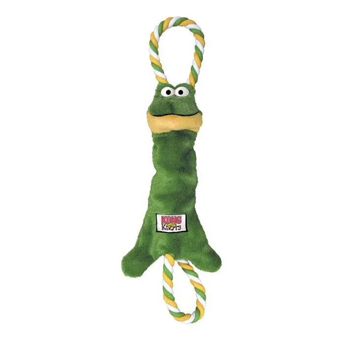 Kong Tugger Knots Frog Dog Toy M-L 3 Kong Tugger Knots Frog Dog Toy M-L