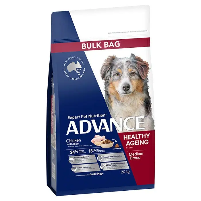 ADVANCE Adult Healthy Ageing Medium Breed Dry Dog Food Chicken With Rice 20kg 4 ADVANCE Adult Healthy Ageing Medium Breed Dry Dog Food Chicken With Rice 20kg - Image 2