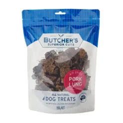 Butcher's Superior Cuts Smoked Pork Lung Dice Dog Treat 150g