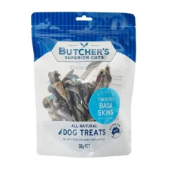 Butcher's Superior Cuts Twisted Basa Skins Dog Treat 90g