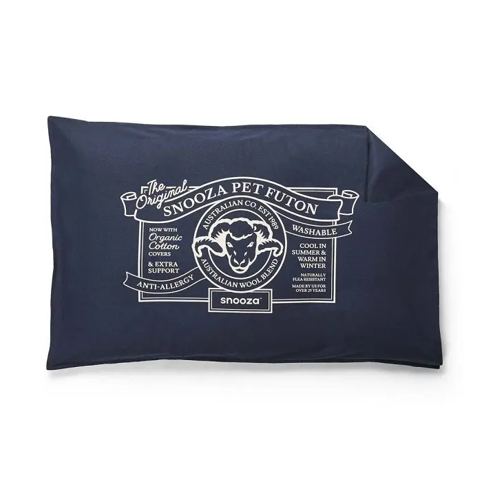 Snooza Organic Cotton Pet Futon Cover Blue 3 Snooza Organic Cotton Pet Futon Cover Blue