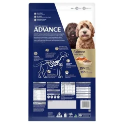 ADVANCE Adult Oodles Large Breed Dry Dog Food Salmon With Rice 13kg -Dog food Sales Shop 139365 advance large oodles dry dog food salmon with rice 13kg bag 2