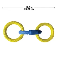 WAG Diamond Grip 3 Ring Tug With Rope Dog Toy Yellow 29cm -Dog food Sales Shop 140571 Leaps Bounds Diam Grip 3Ring Tug wRope Dog Toy Yllw 29cm PL 7277 3140571 Leaps Bounds Diam Grip 3Ring Tug wRope Dog Toy Yllw 29cm PL 7277 3