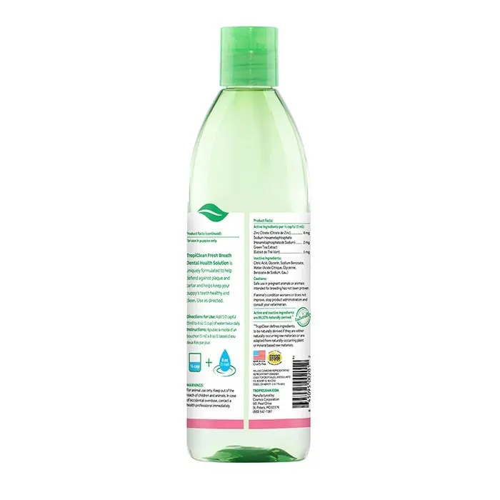 Tropiclean Fresh Breath Puppy Water Additive 473ml 4 Tropiclean Fresh Breath Puppy Water Additive 473ml - Image 2