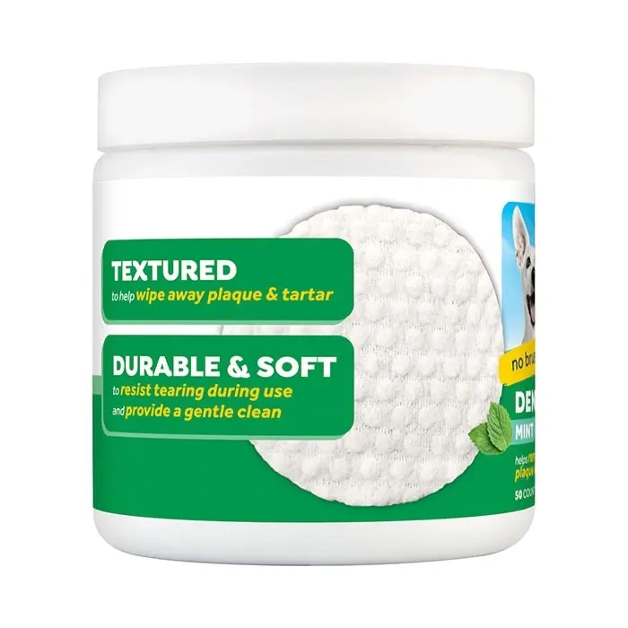 Tropiclean Fresh Breath Dog Dental Wipes 50 Pack 4 Tropiclean Fresh Breath Dog Dental Wipes 50 Pack - Image 2