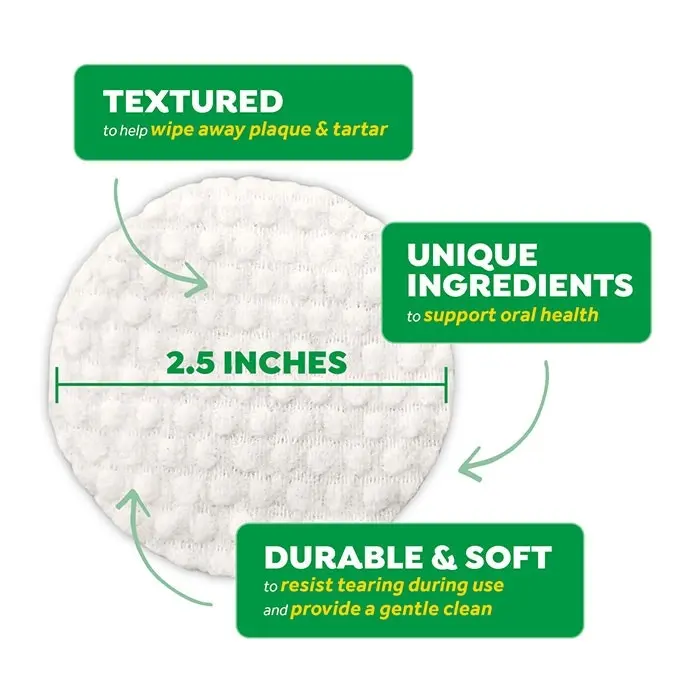 Tropiclean Fresh Breath Dog Dental Wipes 50 Pack 5 Tropiclean Fresh Breath Dog Dental Wipes 50 Pack - Image 3