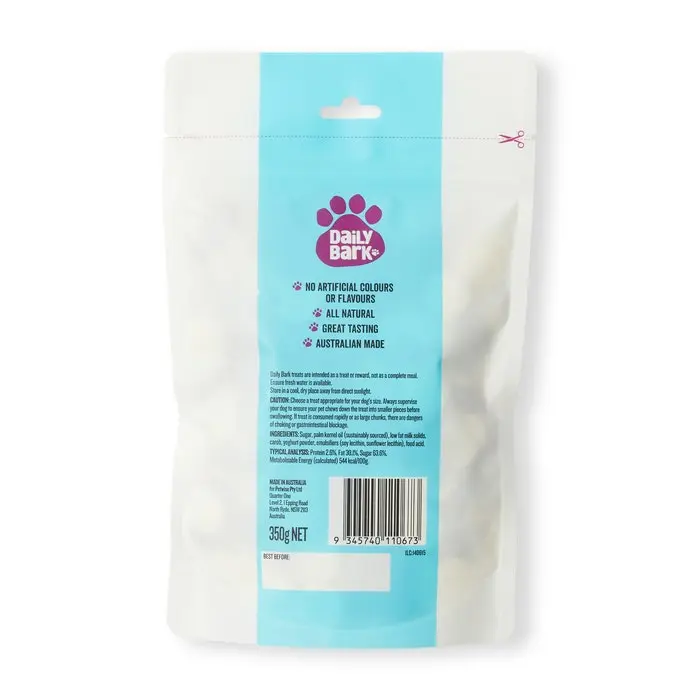 Daily Bark Carob & Vanilla Yoghurt Drops Dog Treat 350g 5 Daily Bark Carob & Vanilla Yoghurt Drops Dog Treat 350g - Image 3