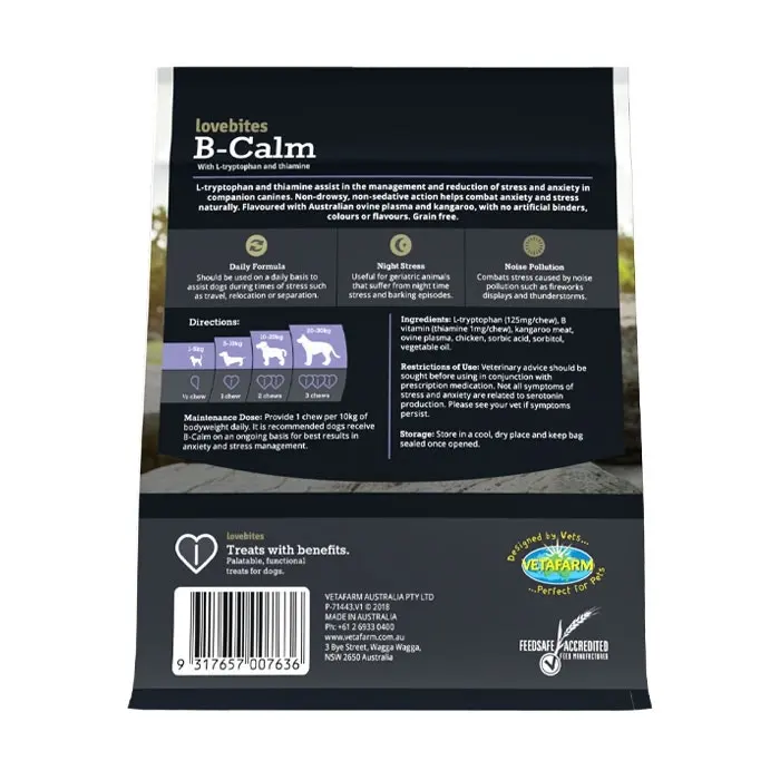 Vetafarm Lovebites B-Calm Dog Chews 5 Vetafarm Lovebites B-Calm Dog Chews - Image 3