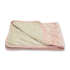 All Day Plush Double Sided Pet Throw Baby Pink Grey 60x90cm