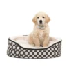 All Day Orthopaedic Oval Dog Basket Cream Grey Small 61x46cm -Dog food Sales Shop 142311 all day orthopaedic oval dog basket cream 1