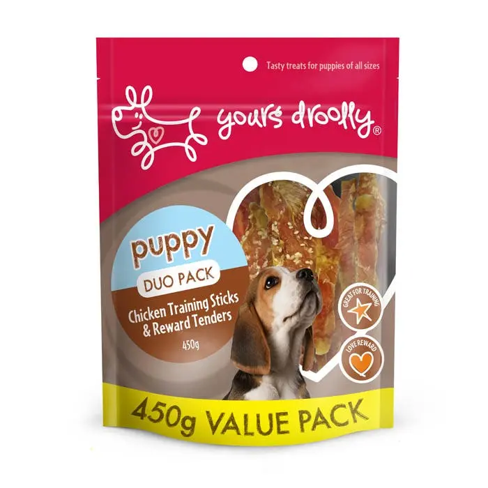 Yours Droolly Duo Pack Puppy Treat 450g 3 Yours Droolly Duo Pack Puppy Treat 450g