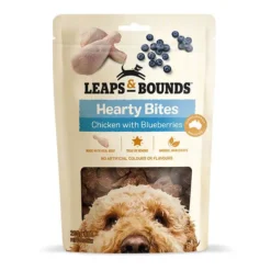 Leaps & Bounds Chicken With Blueberry Dog Hearty Bites 200g