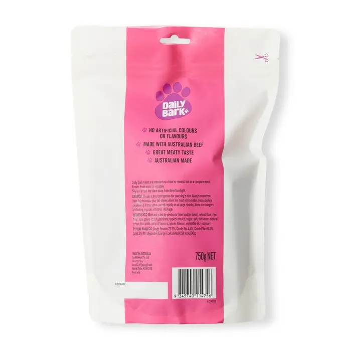 Daily Bark Beef Dog Meaty Strips 750g 5 Daily Bark Beef Dog Meaty Strips 750g - Image 3