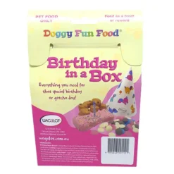 Wagalot Doggy Fun Food Birthday In A Box Dog Treat Pink -Dog food Sales Shop 142762 DFF BBP back