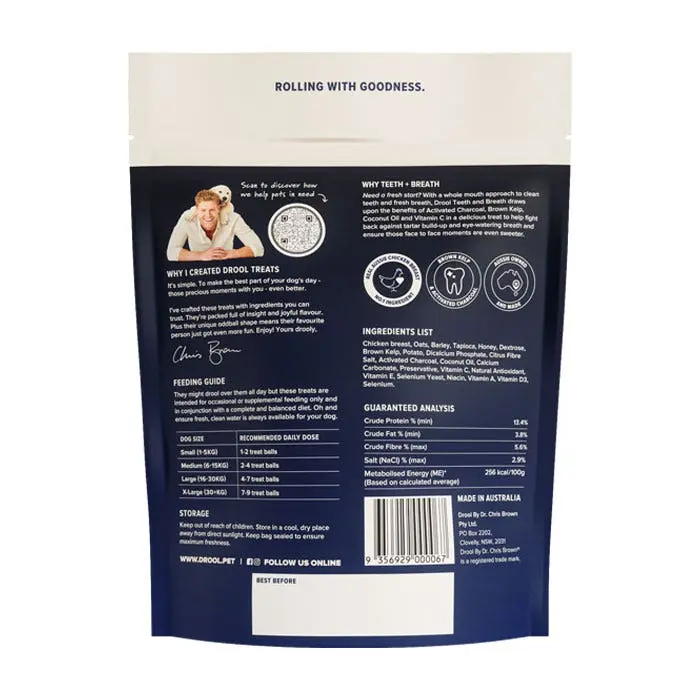 Drool By Dr Chris Brown Teeth And Breath Dog Treat 110g 4 Drool By Dr Chris Brown Teeth And Breath Dog Treat 110g - Image 2