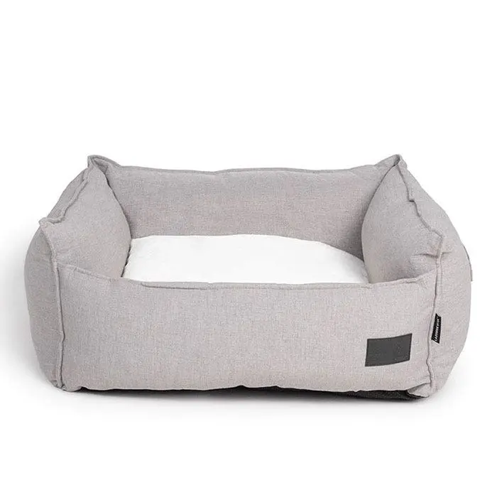 La Doggie Vita Luxe Trim High Side Dog Basket Stone 3 La Doggie Vita Luxe Trim High Side Dog Basket Stone