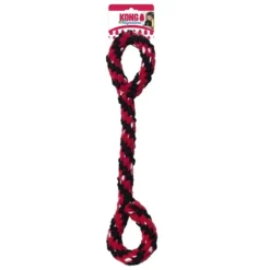KONG Signature Rope Double Tug Dog Toy Red Black