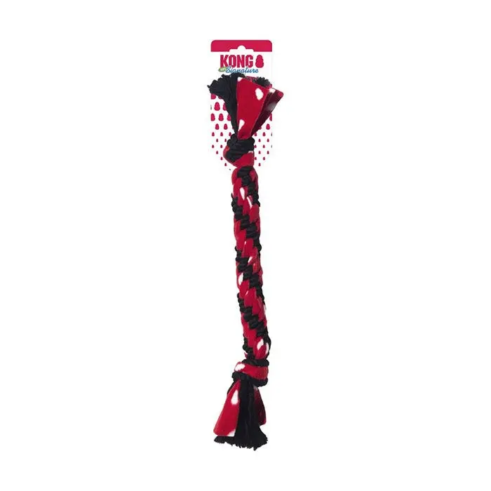 KONG Signature Rope Dual Knot Dog Toy Red Black 3 KONG Signature Rope Dual Knot Dog Toy Red Black