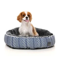 FuzzYard Sacaton Reversible Dog Basket Navy