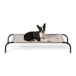Snooza Flea Free Raised Dog Bed Grey Black
