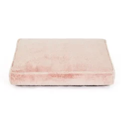 All Day Two Tone Faux Fur Dog Pillow Bed Pink