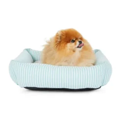 All Day Stripe Bolster Dog Basket Mint 60x50x180cm