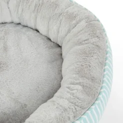 All Day Stripe Round Dog Basket Mint 60x50x190cm -Dog food Sales Shop 144238 Dog Bedding All Day Stripe Round Dog Basket Mint S 60x50x190cm 5