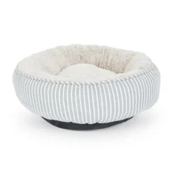All Day Stripe Round Dog Basket Grey 60x50x190cm