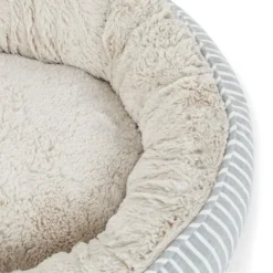 All Day Stripe Round Dog Basket Grey 60x50x190cm 10 All Day Stripe Round Dog Basket Grey 60x50x190cm -Dog food Sales Shop 144239 Dog Bedding All Day Stripe Round Dog Basket Grey S 60x50x190cm 6