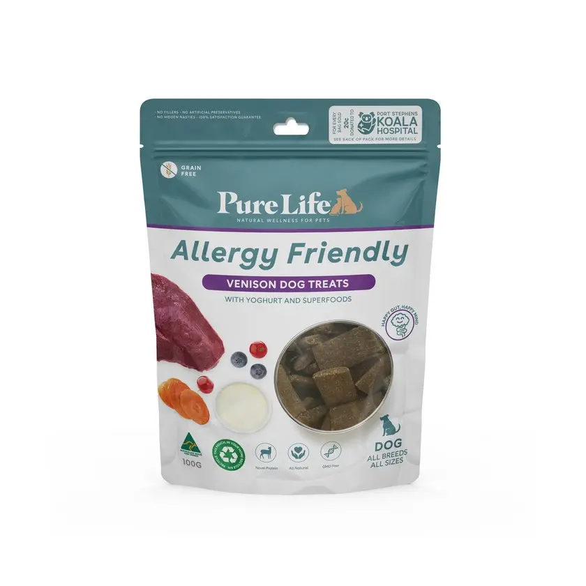 Pure Life Allergy Friendly Dog Treat 100g 3 Pure Life Allergy Friendly Dog Treat 100g