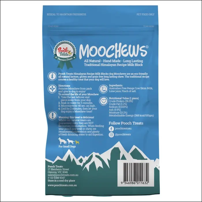 Pooch Treats Moo Chew Cheese Dog Treat LF Milk Block S-3PK 4 Pooch Treats Moo Chew Cheese Dog Treat LF Milk Block S-3PK - Image 2