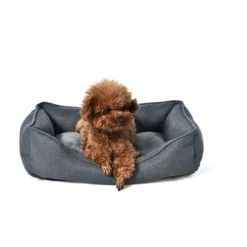 All Day Preston Lounger Dog Basket Grey