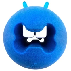 Rogz Fred Treat Ball Dog Toy Blue M