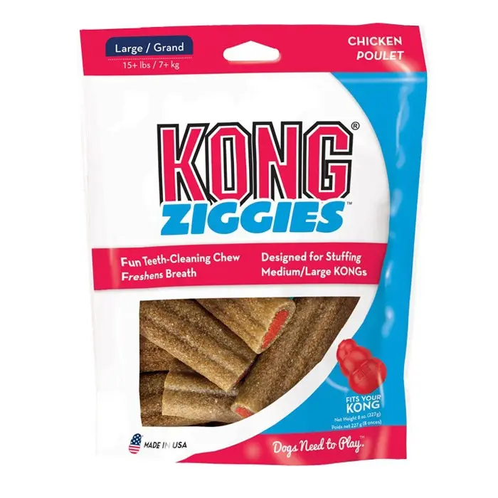KONG Stuffn Ziggies Dog Treat Large 6Pack 3 KONG Stuffn Ziggies Dog Treat Large 6Pack