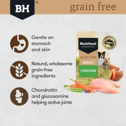 Black Hawk Grain Free Chicken Adult Dog Food -Dog food Sales Shop 24501 134248 134249 134250 grain free adult chicken digital shelf 02 mobile optimised pack hero 2 1 1