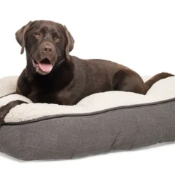 You & Me Naturals Rectangle Bismark Dog Cushion Charcoal Large -Dog food Sales Shop 25033 fuzzy beast studio 0044 1