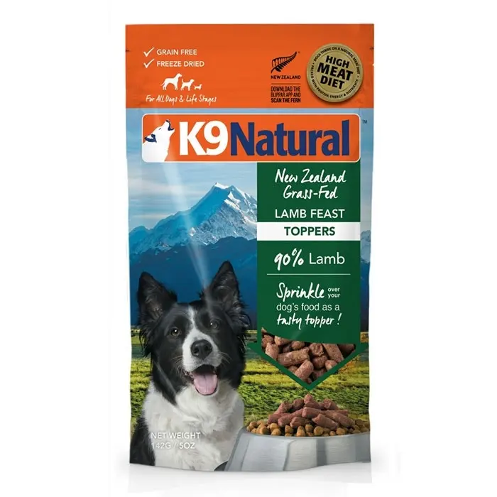 K9 Naturals Freeze Dried K9 Natural Freeze Dried Lamb Topper Adult Dog Food 142g