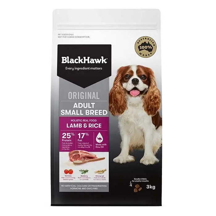 Black Hawk Lamb & Rice Small Breed Adult Dog Food 10Kg 3 Black Hawk Lamb & Rice Small Breed Adult Dog Food 10Kg