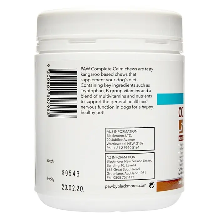 PAW Complete Calm Dog Chews 300g 5 PAW Complete Calm Dog Chews 300g - Image 3