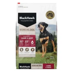 Black Hawk Working Dog Lamb Beef Adult Dog Food 20kg