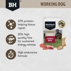 Black Hawk Working Dog Lamb Beef Adult Dog Food 20kg -Dog food Sales Shop 29388 135154 bh210 working dog adult lamb and beef 09 guaranteed analysis 5 1 1