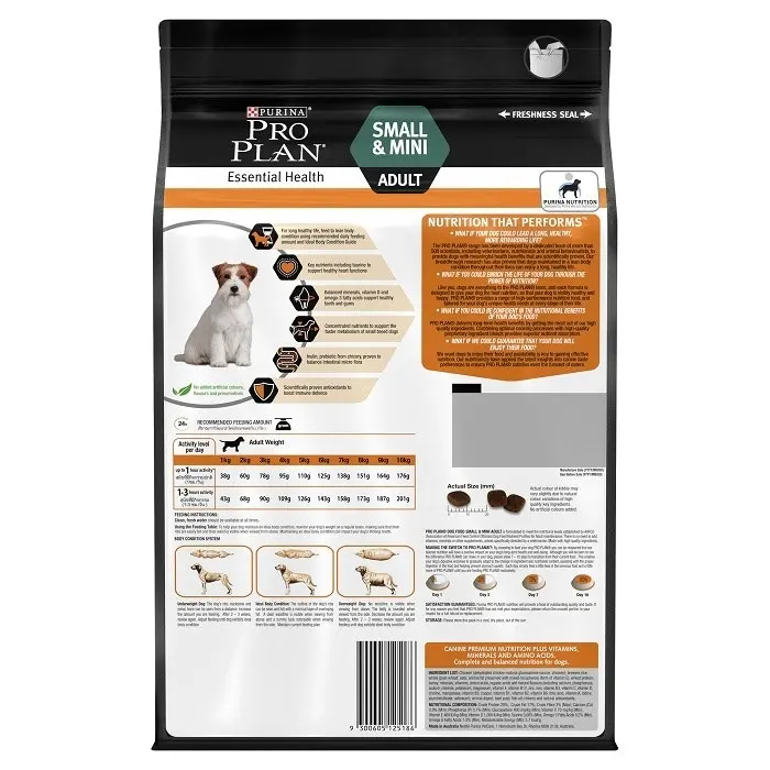 Pro Plan Small Mini Breed Essential Health Adult Dog Food 2.5kg - Image 2