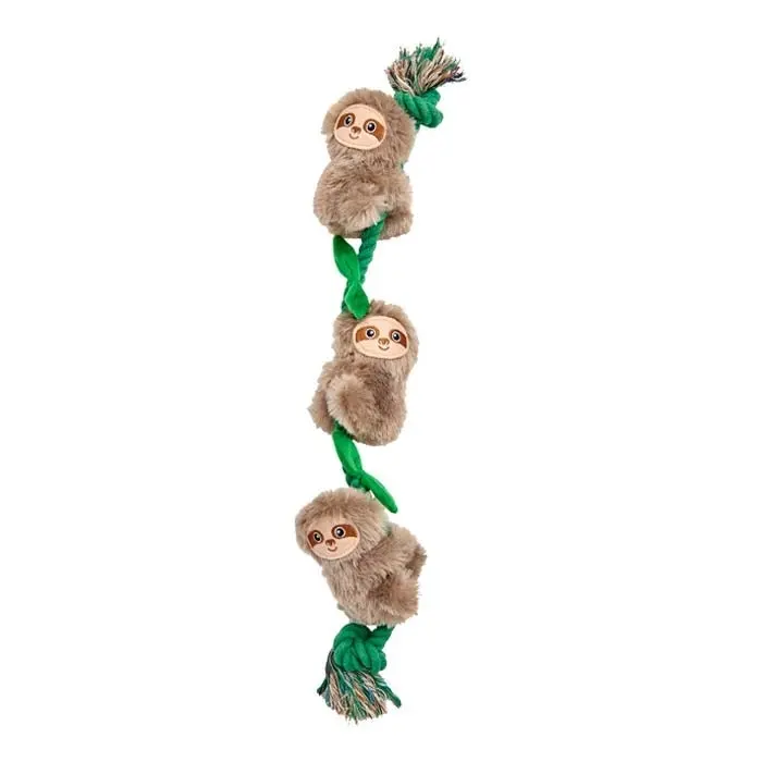 Mix Or Match 30 3 Sloths On Rope Dog Toy Multi 62cm 3 Mix Or Match 30 3 Sloths On Rope Dog Toy Multi 62cm
