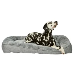 All Day Cosy Cottage Rectangular Dog Basket Grey