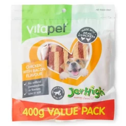 Vitapet Chicken & Bacon Strips Dog Treat 400g