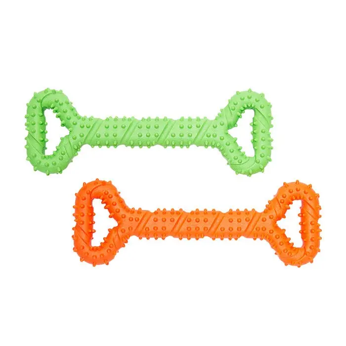 Mix Or Match 30 TPR Spiky Tug Double Handle Dog Toy Asst 4 Mix Or Match 30 TPR Spiky Tug Double Handle Dog Toy Asst - Image 2