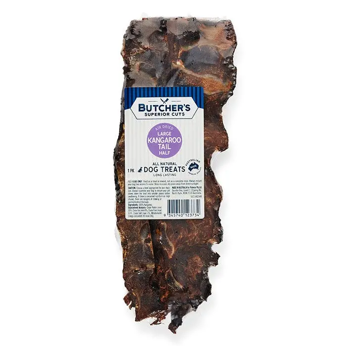 Butcher's Superior Cuts Kangaroo Half Tail Dog Treat 3 Butcher's Superior Cuts Kangaroo Half Tail Dog Treat