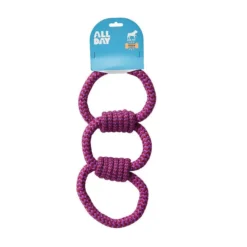 All Day 3 Ring Tug Rope Dog Toy Assorted -Dog food Sales Shop Dog 3219400 All Day 3 Ring Tug Rope Dog Toy Assorted 3 005