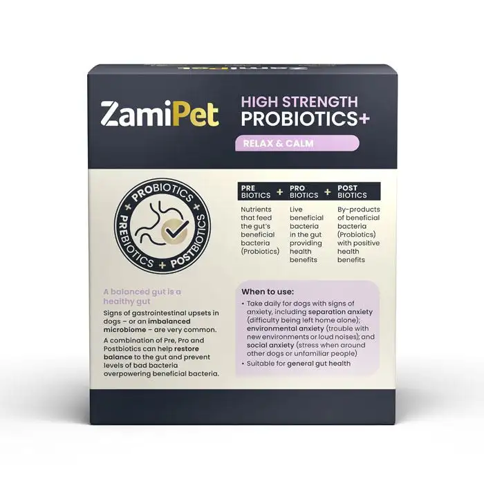 ZamiPet High Strength Probiotics Relax & Calm Dog Powder 30g 4 ZamiPet High Strength Probiotics Relax & Calm Dog Powder 30g - Image 2